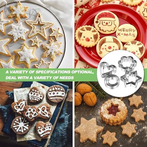 12 Pcs Stainless Steel Cookie Cutters Set – Multi-Size Baking Molds