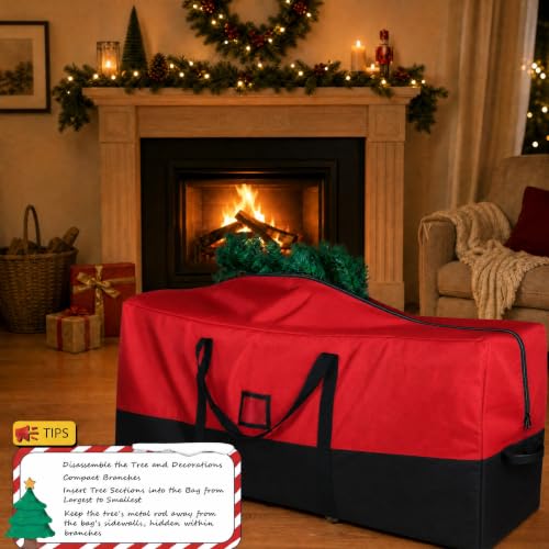 Rolling Christmas Tree Storage Bag for 7.5 Ft Trees 600D Oxford