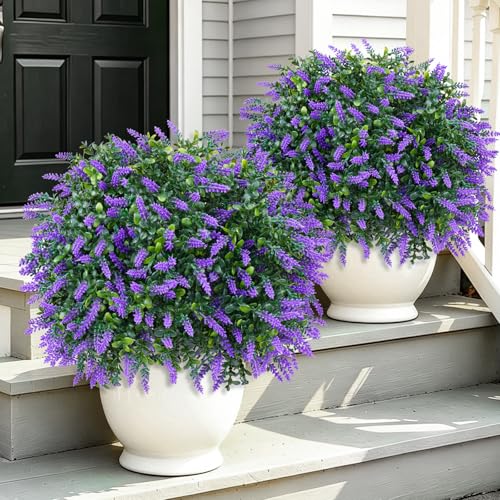 2-Pack Artificial Topiary Ball Shrubs, UV Resistant Faux Boxwood Plants