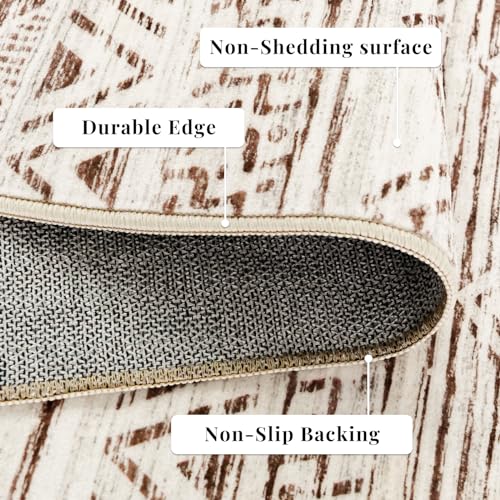 Moroccan Washable Hallway Runner Rug 2'6" x 12' Non-Slip Floor Mat