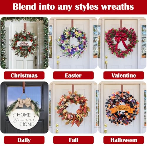 Adjustable Metal Wreath Door Hanger - Over the Door Hook 15-25 Inch