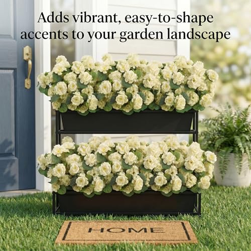 24Pcs White Geranium Artificial Flowers for Outdoor & Indoor Decor, 15.3" each, Phliofd
