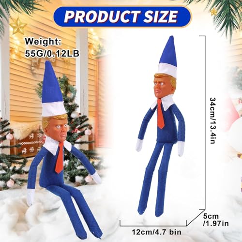 Elf on Tree Stump Christmas Ornament, Funny Holiday Tree Decoration
