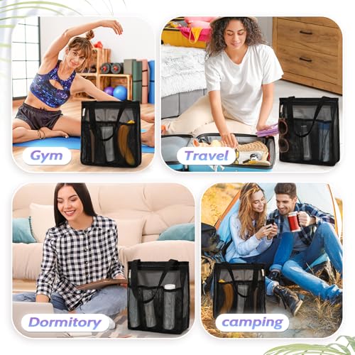 Portable Mesh Shower Caddy Quick-Drying Toiletry Organizer Bag for College Dorm Gym