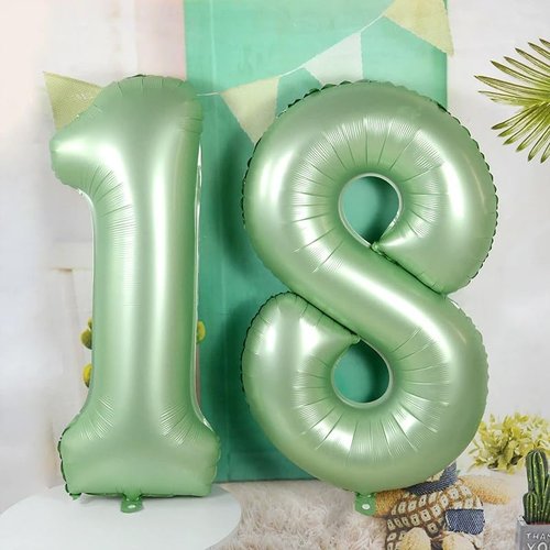 40 Inch Olive Green Number 8 Balloon | Perfect for 8th Birthday, Weddings & Graduations