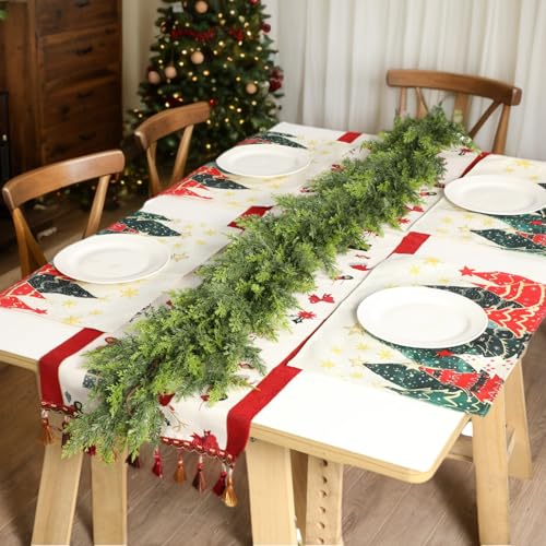JoyofXmas Real Touch 9FT Green Garland - Realistic Bendable Artificial Christmas Garland