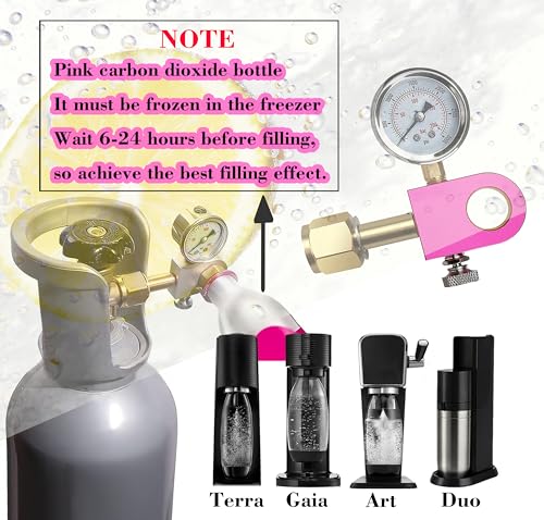 CO2 Refill Adapter with Pressure Gauge for 60L Quick Connect Cylinders