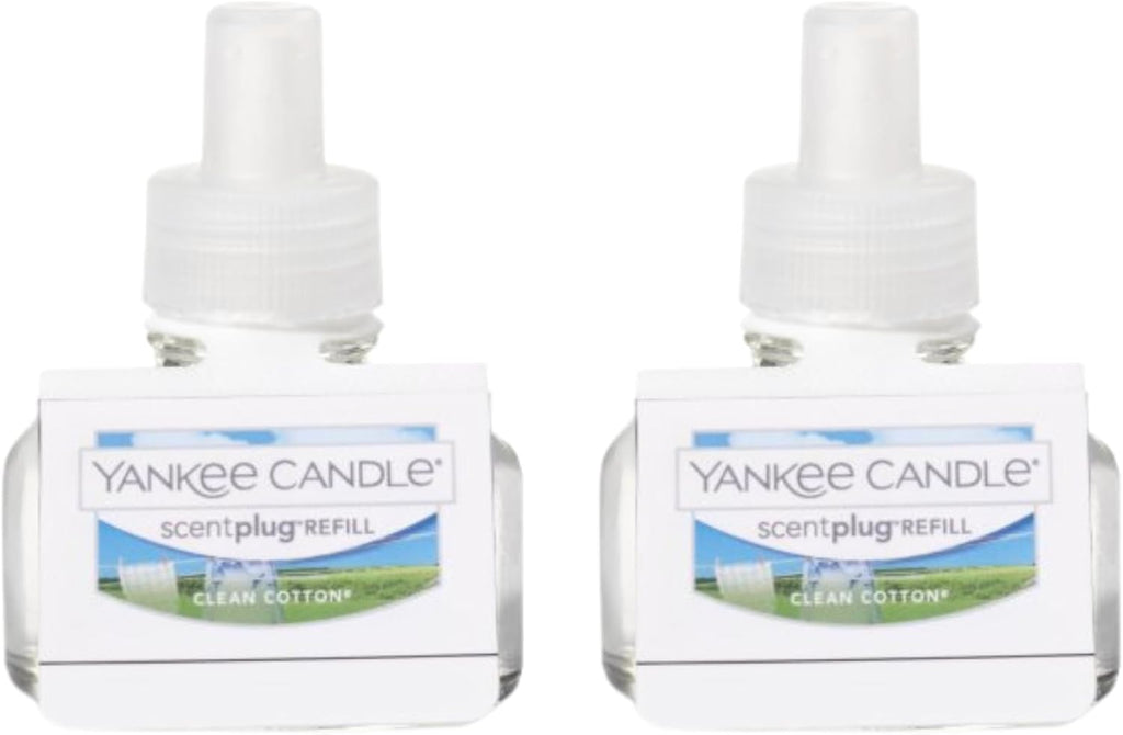 Yankee Candle ScentPlug Refill - Long Lasting Clean Cotton Scented Oil for Air Fresheners | Pack of 2