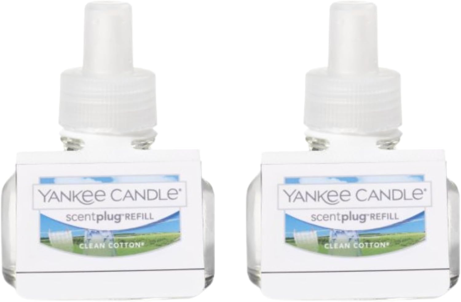 Yankee Candle ScentPlug Refill - Long Lasting Clean Cotton Scented Oil for Air Fresheners | Pack of 2