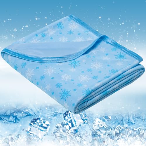 Cooling Blanket Throw - 50'' x 70'' Lightweight Soft Ice Cold Blanket for Hot Sleepers