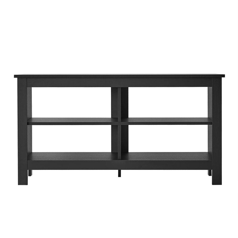 Panana Modern 43.3" Entertainment Center TV Stand with 4 Open Shelves, for 50 Inch TVs, Media Console for Living Room, Bedroom (Black)