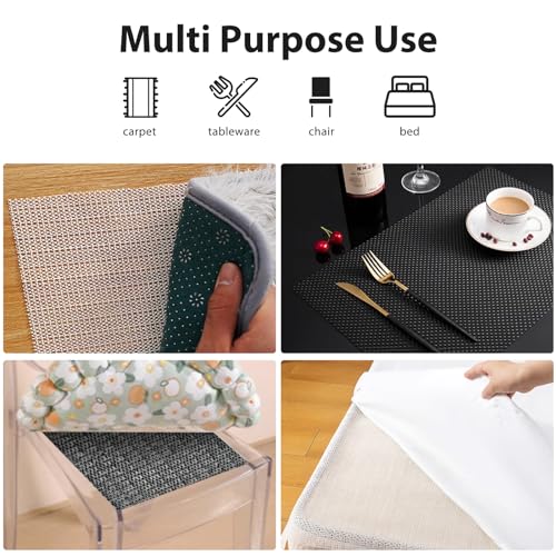Non-Slip Rug Pad for Hardwood Floors - 8x10 Anti-Skid Carpet Gripper