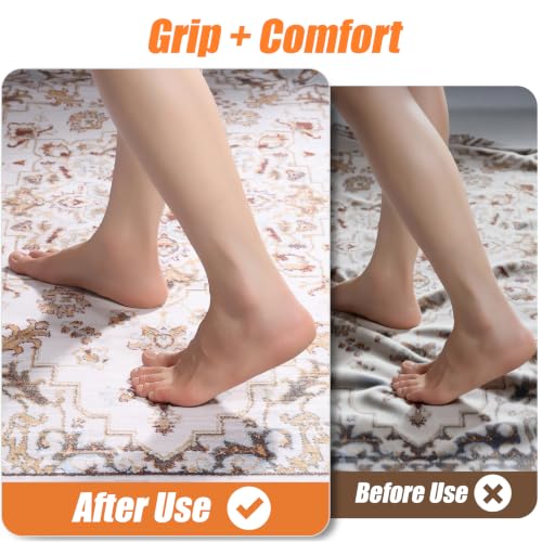 Non-Slip Rug Pad 6x9 Ft - Anti-Slip PVC Carpet Gripper for Hardwood Floors