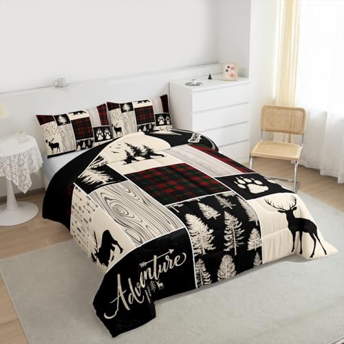 Erosebridal Christmas Rustic Cabin Comforter Set Queen Multi 10 - Patchwork Bedding
