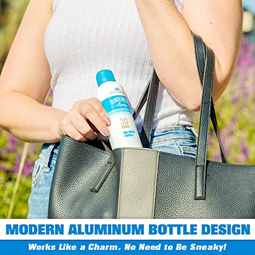 GoPong Aluminum Spray Sunscreen Flask Set (16 oz Total) - Hidden Liquor & Secret Beverage Containers, Includes Funnel & Spout - Variation 1