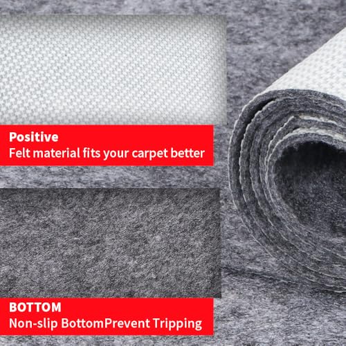 6ft Round Waterproof Non-Slip Rug Pad, 1/4 Inch Thick Carpet Underlay
