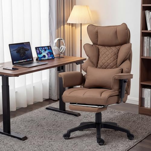 Big and Tall Ergonomic Office Chair with Pocket Spring Cushion and Footrest