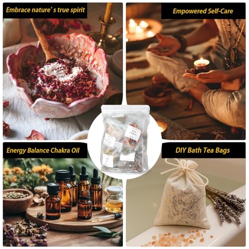 32-Pack Dried Herbs and Flowers for Witchcraft, Spell Jars, and DIY Crafts