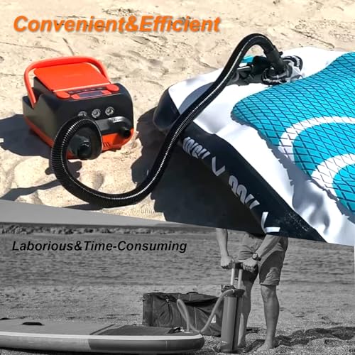 Portable Electric Air Pump 12V 16PSI for SUP & Inflatable Boats