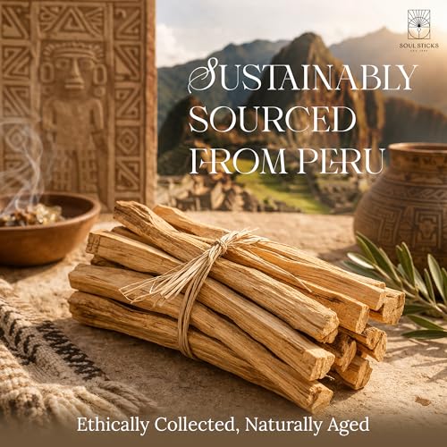 Organic Palo Santo Sticks for Smudging - 6-Pack High Resin Holy Wood