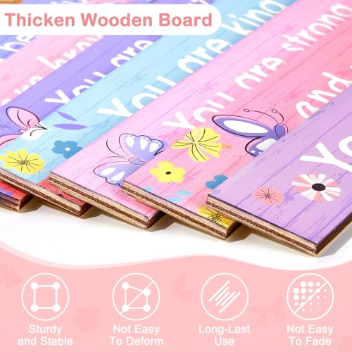 Inspirational Wooden Wall Plaque Set for Girls Bedroom Decor