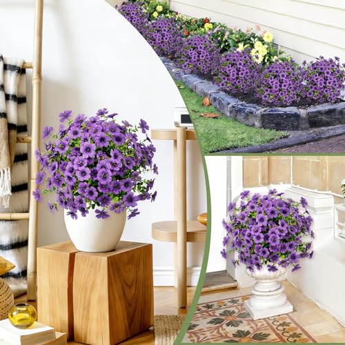 2-Pack UV Resistant Artificial Topiary Ball Trees with Ground Stakes