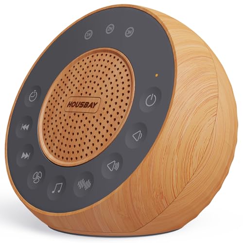 White Noise Machine with 31 Soothing Sounds and Auto-Off Timer - Wood Grain