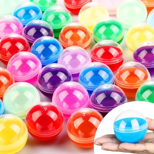 HyDren 60 Pcs Round 2 Inch Colorful Vending Machine Capsules - Clear Ball Capsules (Round)