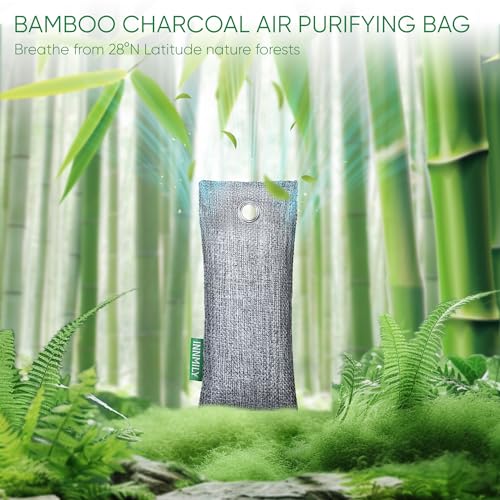 Activated Bamboo Charcoal Air Purifying Bags - 6 Pack Shoe Odor Absorber