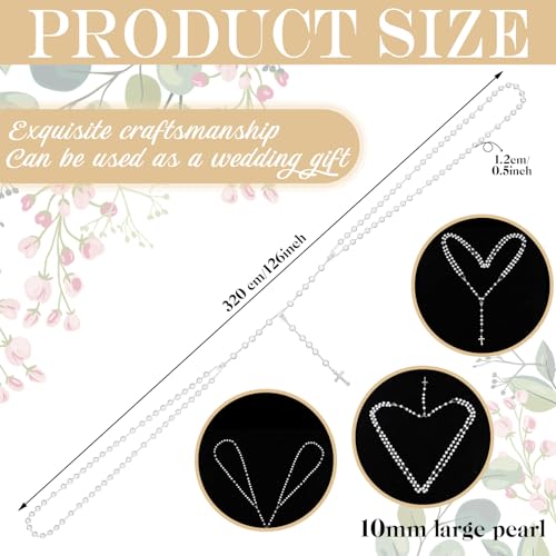 Pearl Wedding Lasso Unity Cord for Ceremony with Elegant Gift Box