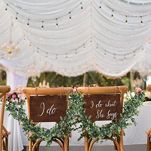 Artificial Eucalyptus Garland 6-Pack, 5.6ft Faux Greenery Vines for Wedding