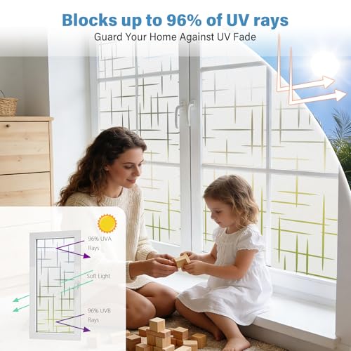 Frosted Window Privacy Film - 17.5" x 78.7" Static Cling