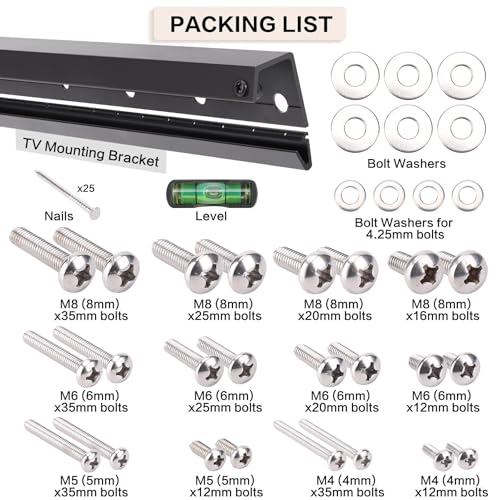 No-Drill Drywall TV Wall Mount for 22-55 Inch TVs - Holds 100 lbs