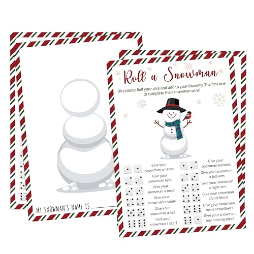 Zhminz Christmas Snowman Dice Game for Family & Party Fun