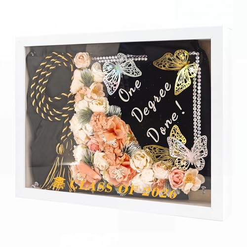 Graduation Shadow Box Frame for Cap and Gown - 12.5x16.5 Keepsake Display