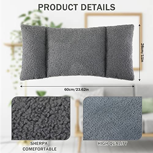Fleece Lumbar Support Pillow for Car & Home - 3 Section Design