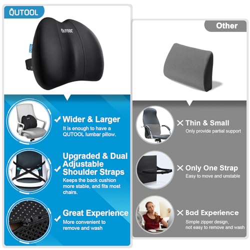 Ergonomic Lumbar Support Pillow for Office Chair - Memory Foam