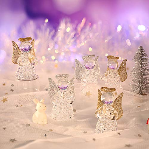 12-Pack Christmas Angel Ornaments Glass Hanging Tree Decorations