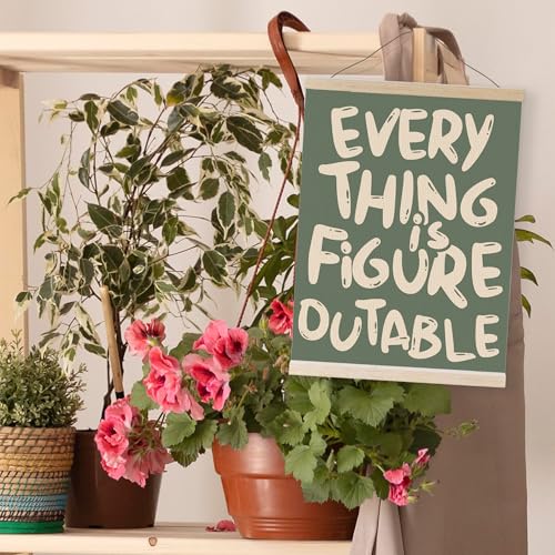 Inspirational Wall Art Poster with Wooden Frame 12x16 Inch