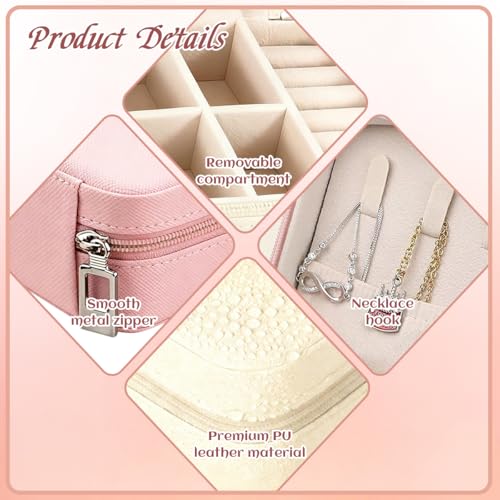 48-Piece Mini Travel Jewelry Case Set - Compact PU Leather Organizer