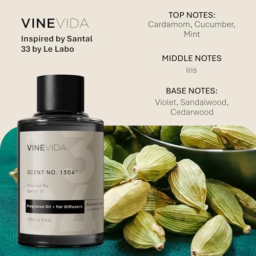 Santal Bliss Fragrance Oil for Cold Air Diffusers - 4 Fl Oz Premium Scent