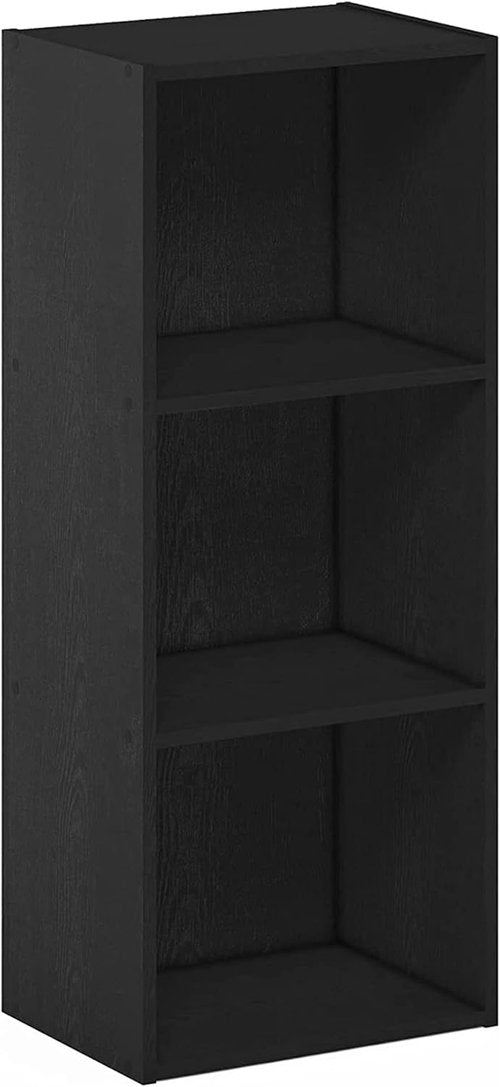 Furinno Bookcase - 3-Tier Storage Solution in Blackwood & Americano Finishes | Stylish Organization