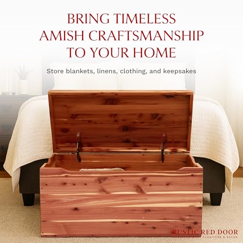 30-Inch Solid Wood Storage Chest with Anti-Slam Hinges and Handles