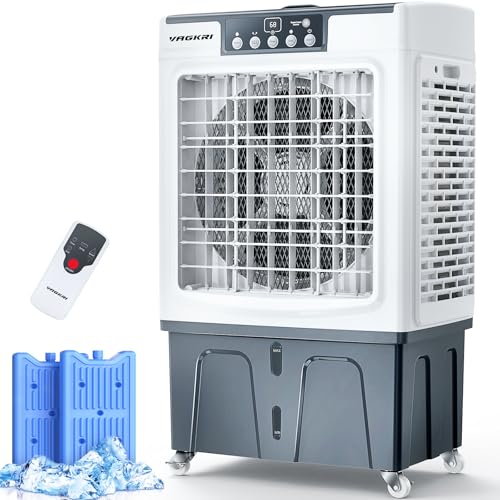 Evaporative Air Cooler 2100CFM 8-Gallon Swamp Cooler with 120° Oscillation