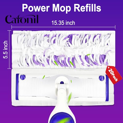 Disposable Power Mop Refill Pads (20 Pack) - Multi-Surface Wet & Dry Cloths