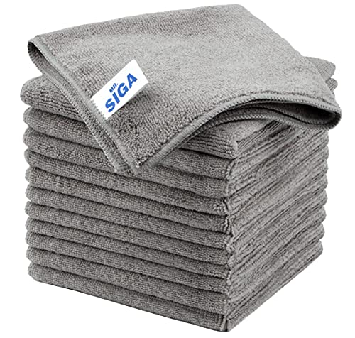 MR.SIGA Microfiber Cleaning Cloths, 12 Pack Absorbent Towels