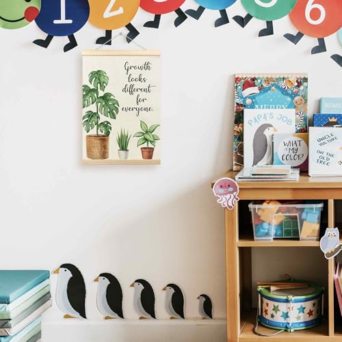 TLESKE Mental Health Wall Art Poster with Wood Hanger Frame 12x16
