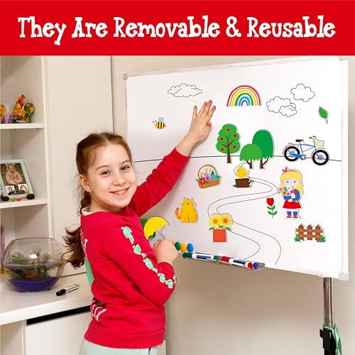 38-Piece Reusable Spring Jelly Stickers, Waterproof Window Gel Decals