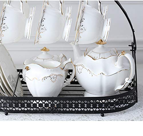 Piscepio Coffee Cup Holder Stand - Wrought Iron Mug Rack and Dishes Organizer - Drainer Storage Drying Rack for Counter, Cabinet, Table, Kitchen, Restaurant, Office (Black B)