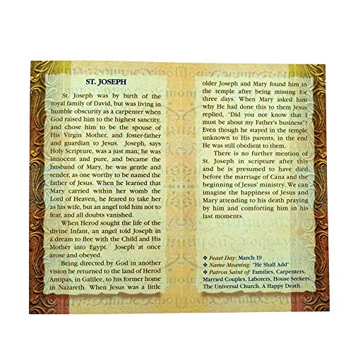 Hirten Deluxe Catholic Holy Card with Traditional Prayers (Saint